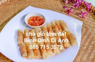 chả giò tôm đất Bình Định Dì Anh