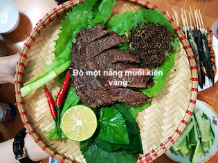 bò một nắng muối Phú Yên