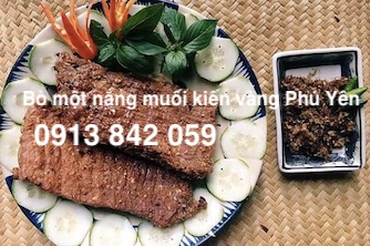 bò một nắng muối kiến vàng